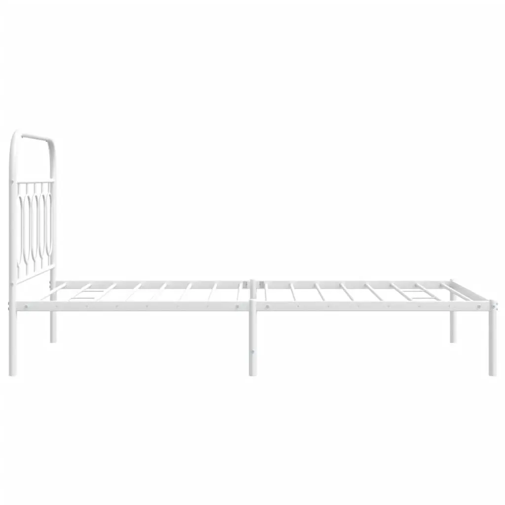 Metal Bed Frame with Integrated Headboard