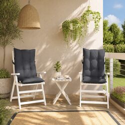 Highback Chair Cushions 2 pcs Anthracite - Practical and Reliable