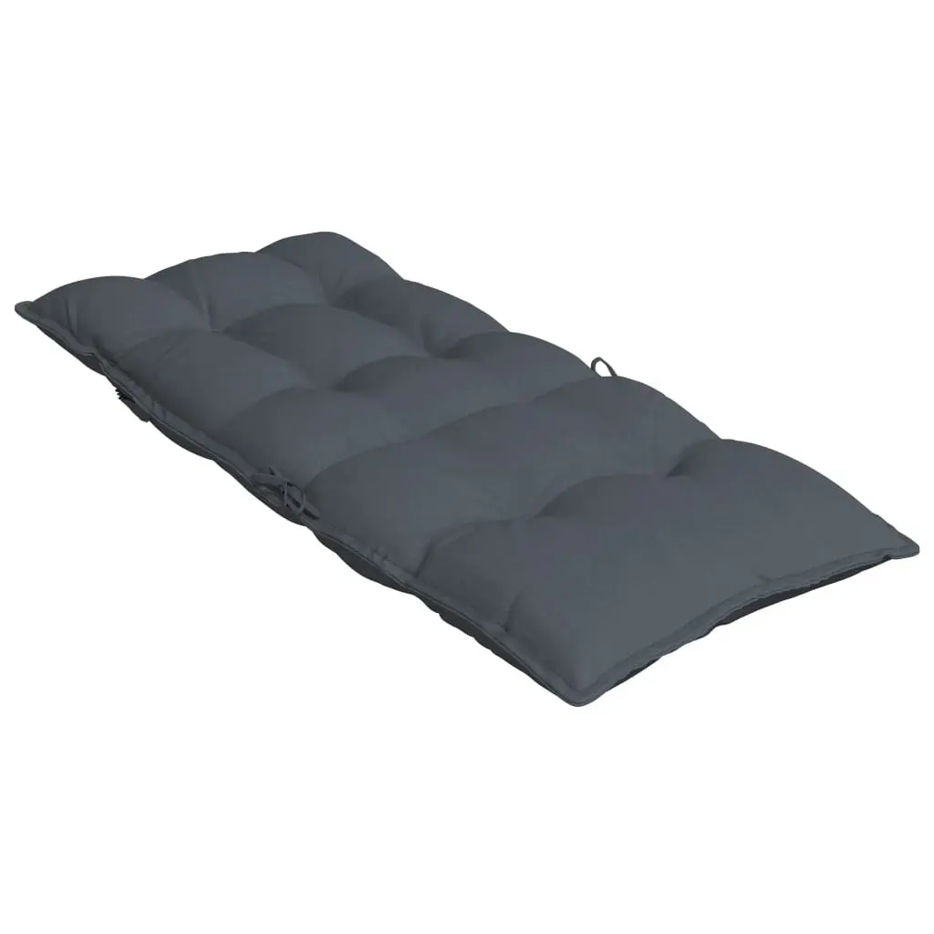 Highback Chair Cushions Anthracite 4 Piece Oxford Fabric Garden Patio Outdoor