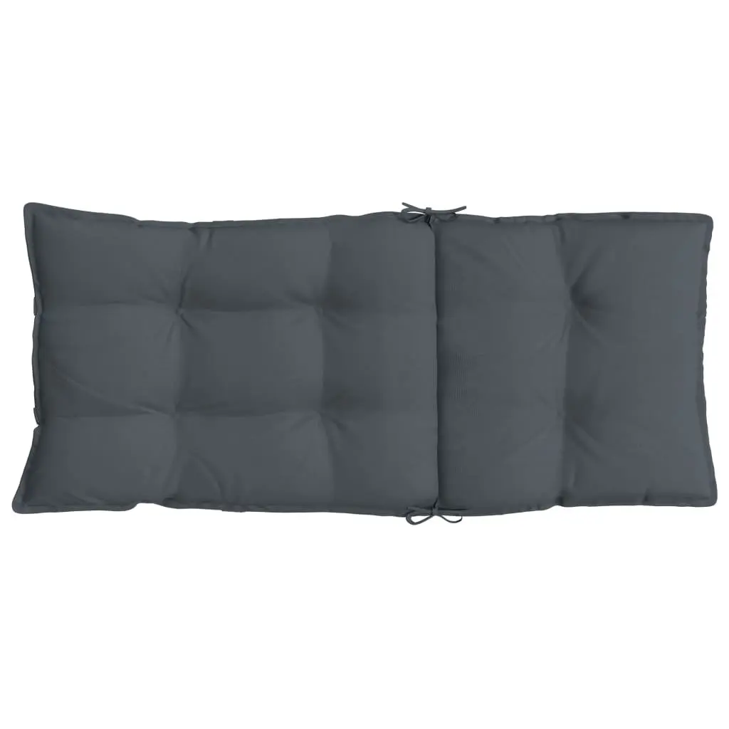 Highback Chair Cushions Outdoor Indoor 6 Piece Anthracite Oxford Fabric