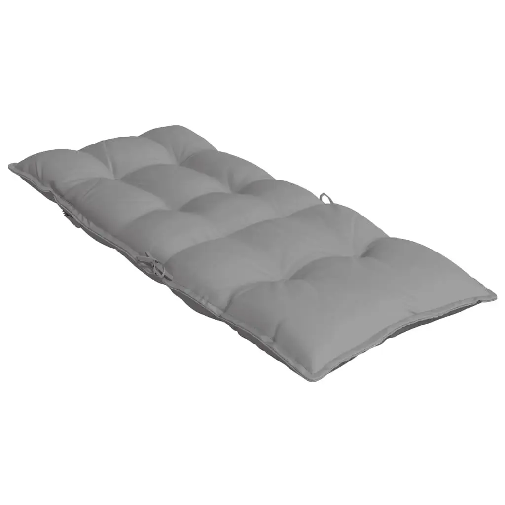 Highback Chair Cushions Outdoor Indoor Use 6 Piece Grey Oxford Fabric