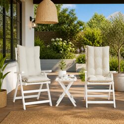 Comforting Highback Chair Cushions 2 pcs in Cream