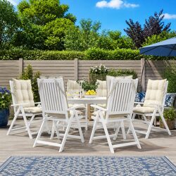 Cream Highback Chair Cushions 6 Pieces for Your Comfort