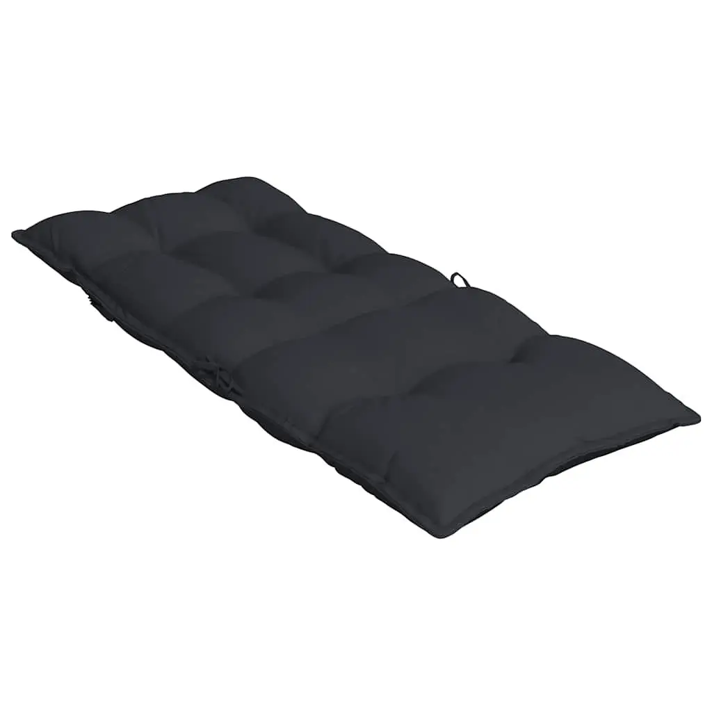 Highback Chair Cushions Outdoor Garden Patio Seat Pad 4 Pack Black Oxford Fabric