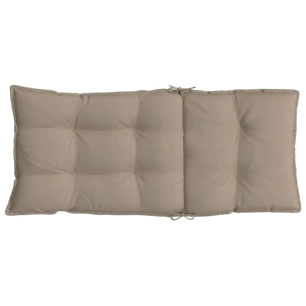 Highback Chair Cushions Outdoor Garden Patio Furniture 2 pcs Taupe Oxford Fabric