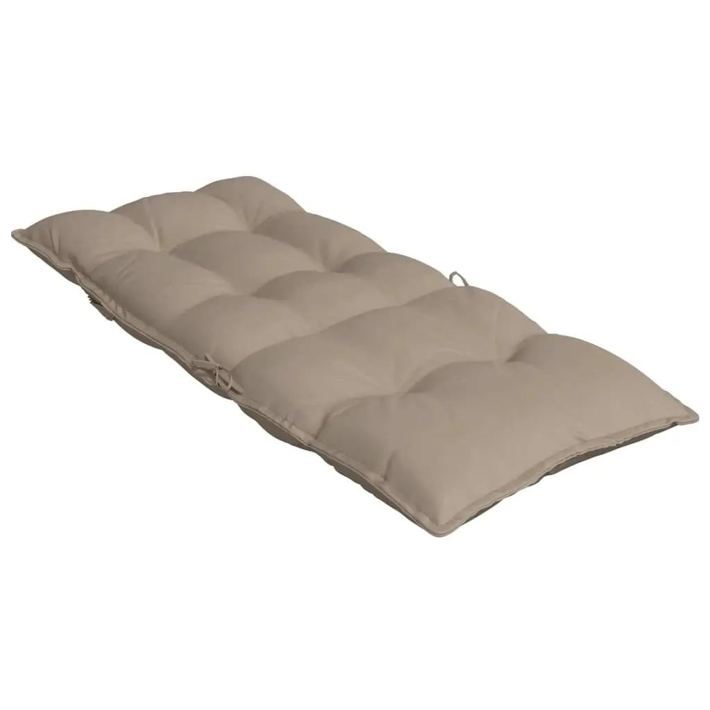 Highback Chair Cushions Outdoor Indoor 6 Piece Taupe Oxford Fabric Seat Pad