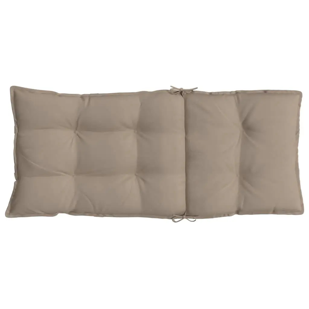 Highback Chair Cushions Outdoor Indoor 6 Piece Taupe Oxford Fabric Seat Pad