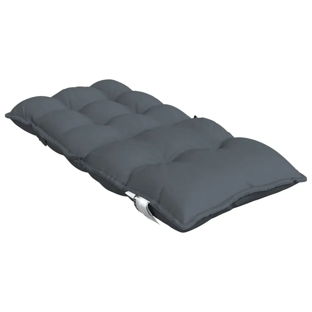 Lowback Chair Cushions 2 pcs Anthracite Oxford Fabric Outdoor Garden Patio Seat