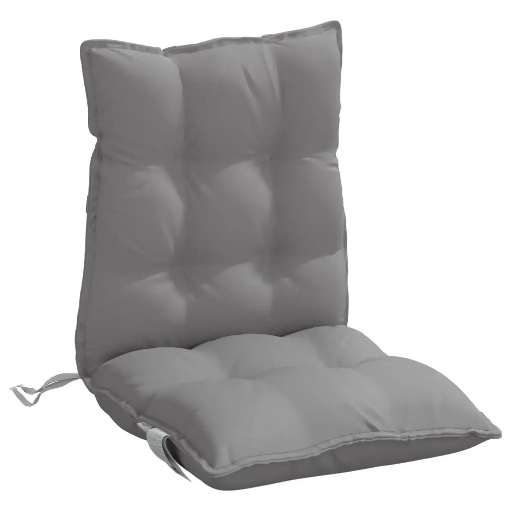 Lowback Chair Cushions Outdoor Garden Patio Seat Pad 2 Pieces Grey Oxford Fabric