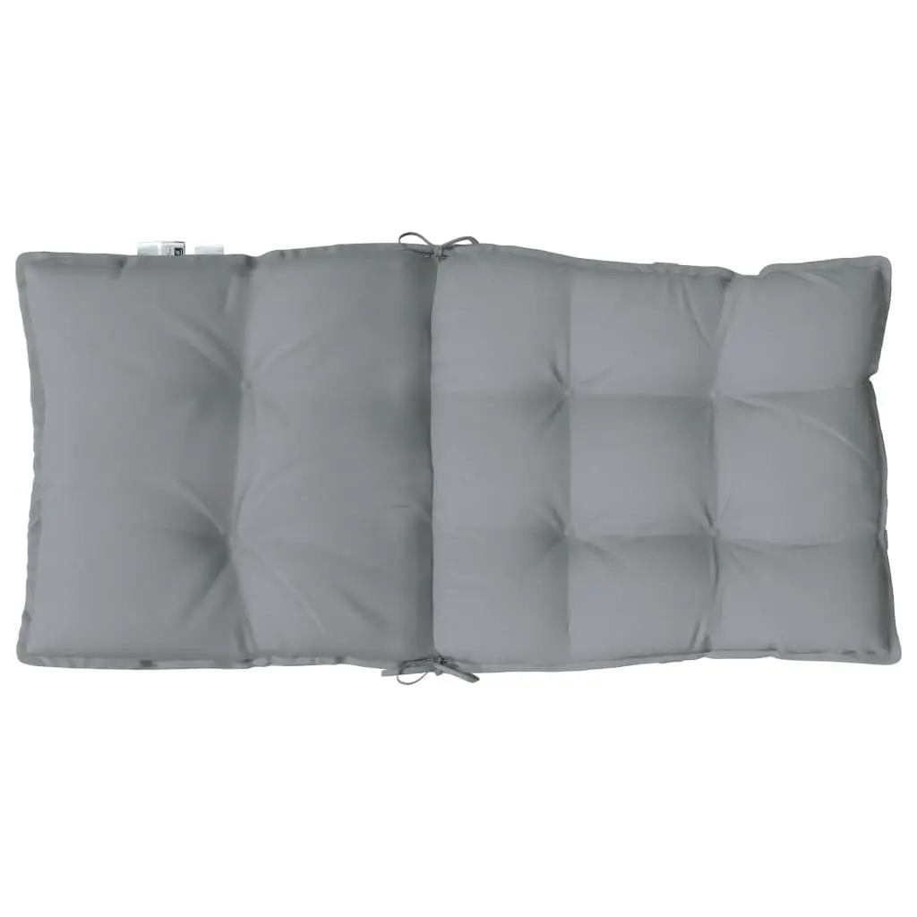 Lowback Chair Cushions Outdoor Garden Patio Seat Pad 2 Pieces Grey Oxford Fabric