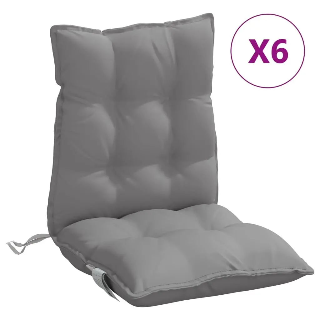 Grey Lowback Chair Cushions