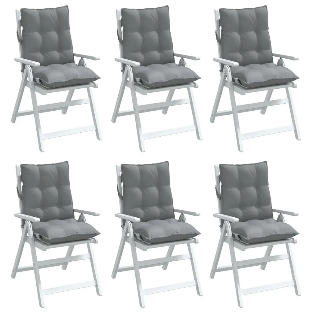 Grey Lowback Chair Cushions