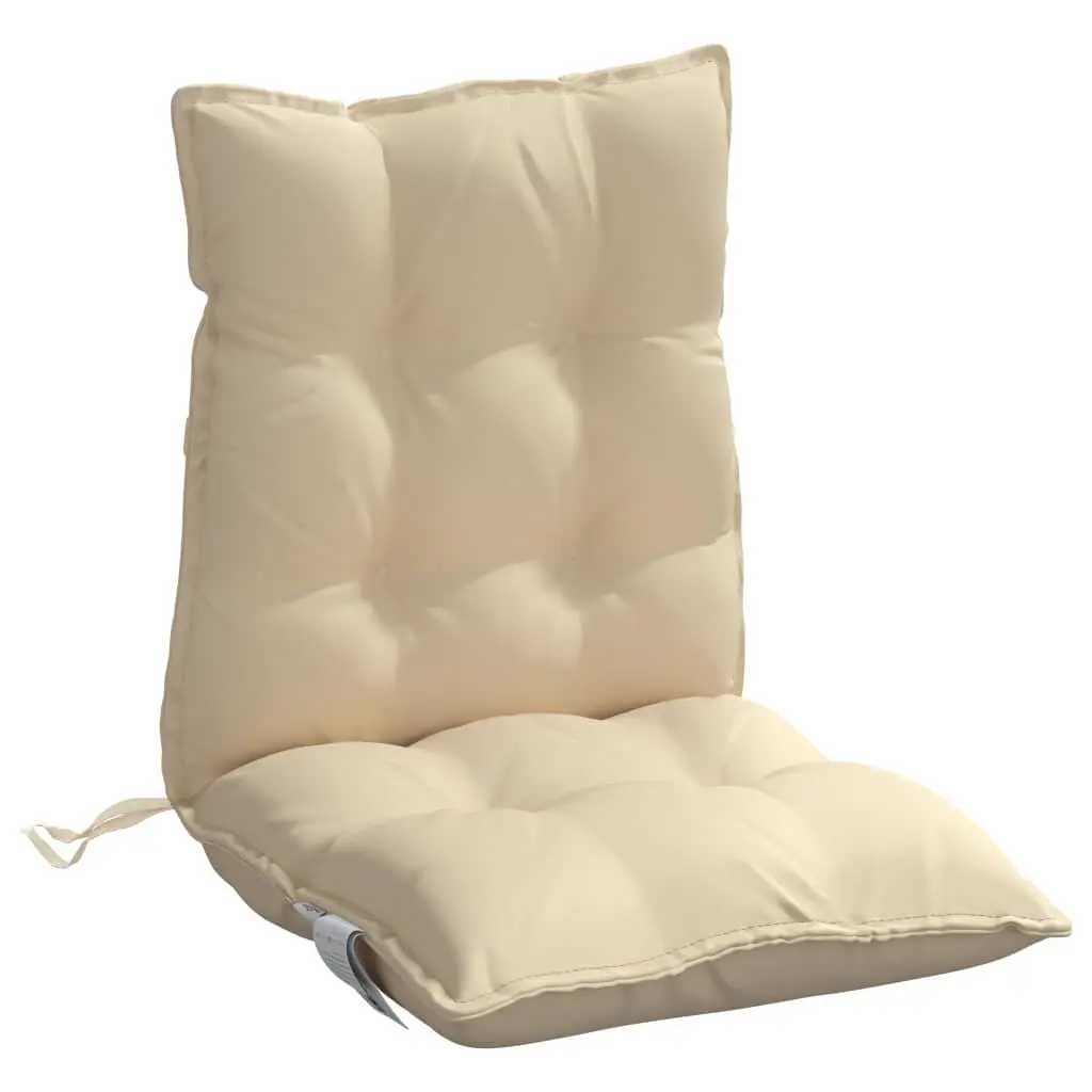 Lowback Chair Cushions Outdoor Indoor 2 Pieces Beige Oxford Fabric