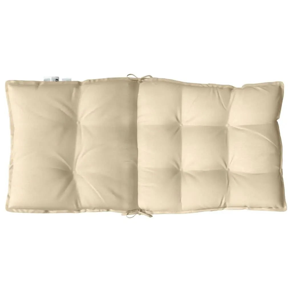 Lowback Chair Cushions Outdoor Indoor 2 Pieces Beige Oxford Fabric