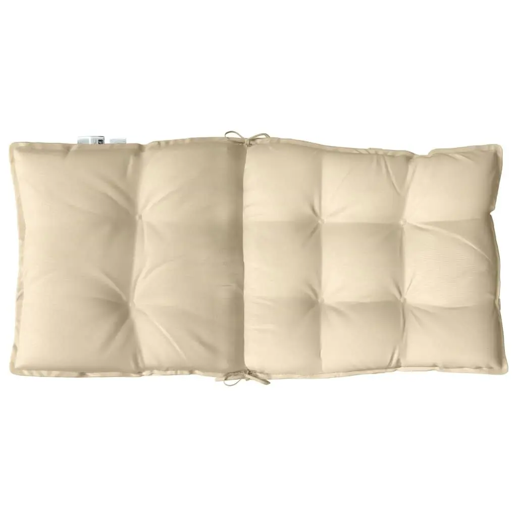 Lowback Chair Cushions Outdoor Garden Patio Seat Pad 4 pcs Beige Oxford Fabric