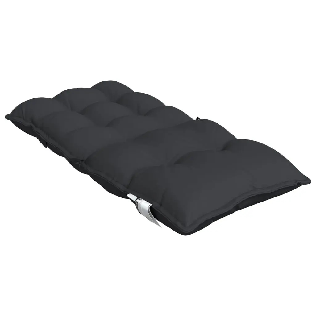Lowback Chair Cushions Outdoor Garden Patio Seat 4 Pieces Black Oxford Fabric