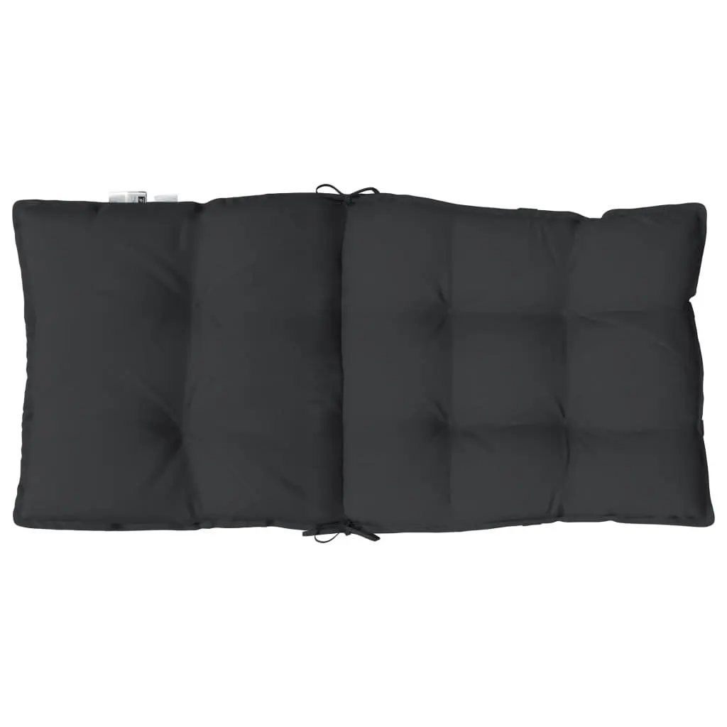 Lowback Chair Cushions Outdoor Garden Patio Seat 4 Pieces Black Oxford Fabric