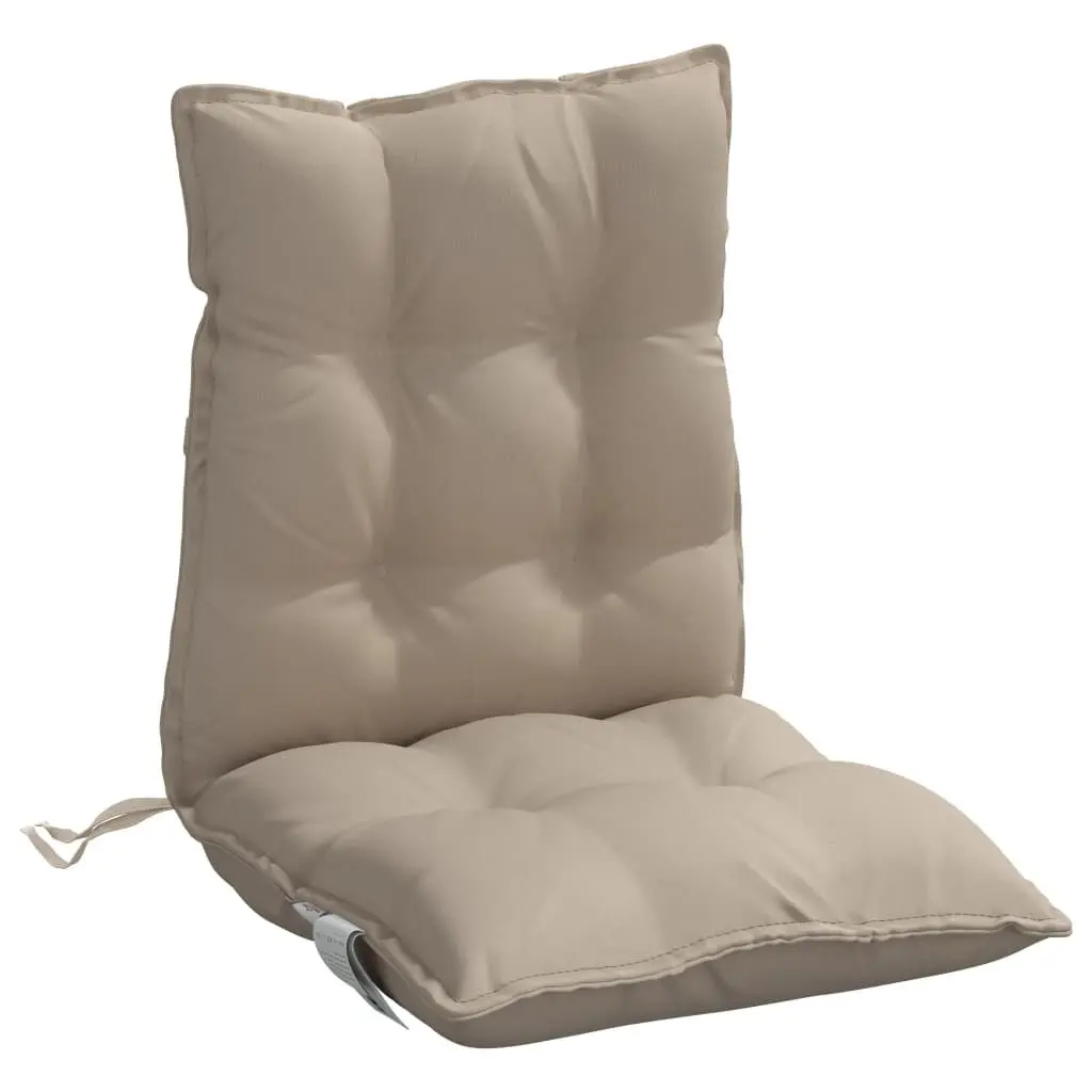 Lowback Chair Cushions Outdoor Garden Patio Seat 4 Pieces Taupe Oxford Fabric