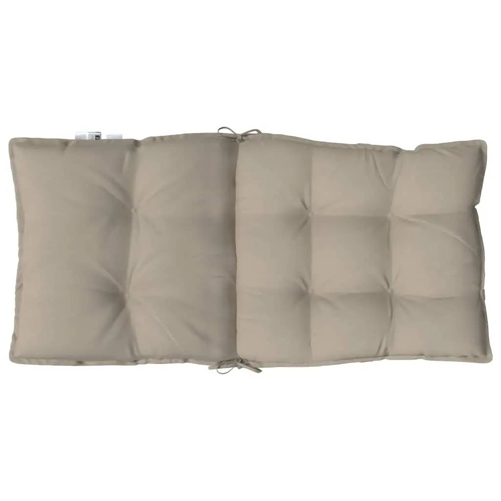 Lowback Chair Cushions Outdoor Garden Patio Seat 4 Pieces Taupe Oxford Fabric