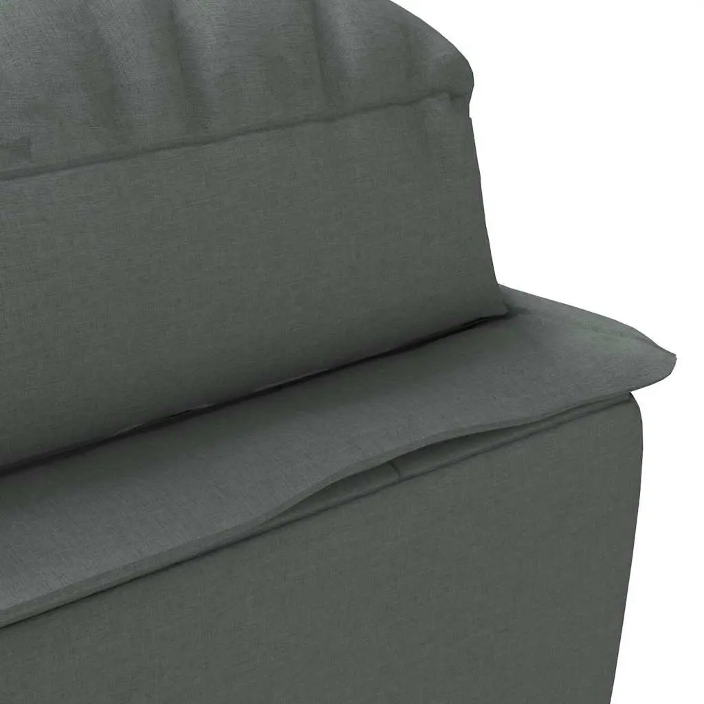 Massage Chaise Lounge Dark Grey Fabric Chair with Cushions
