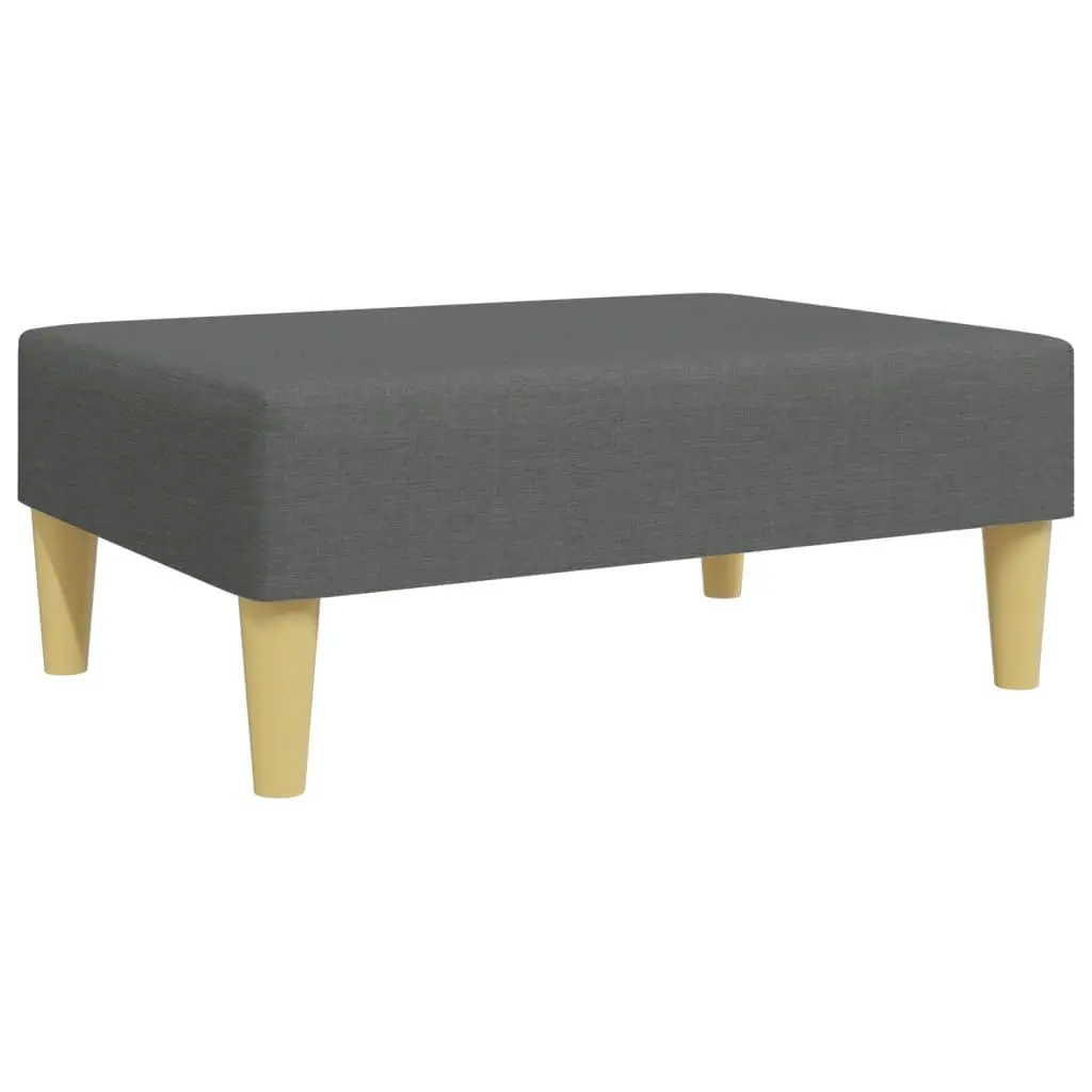 Dark Grey Fabric Footstool