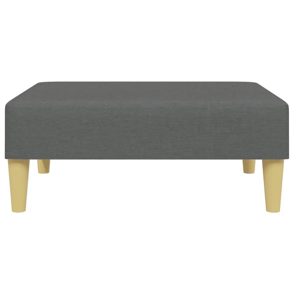 Dark Grey Fabric Footstool