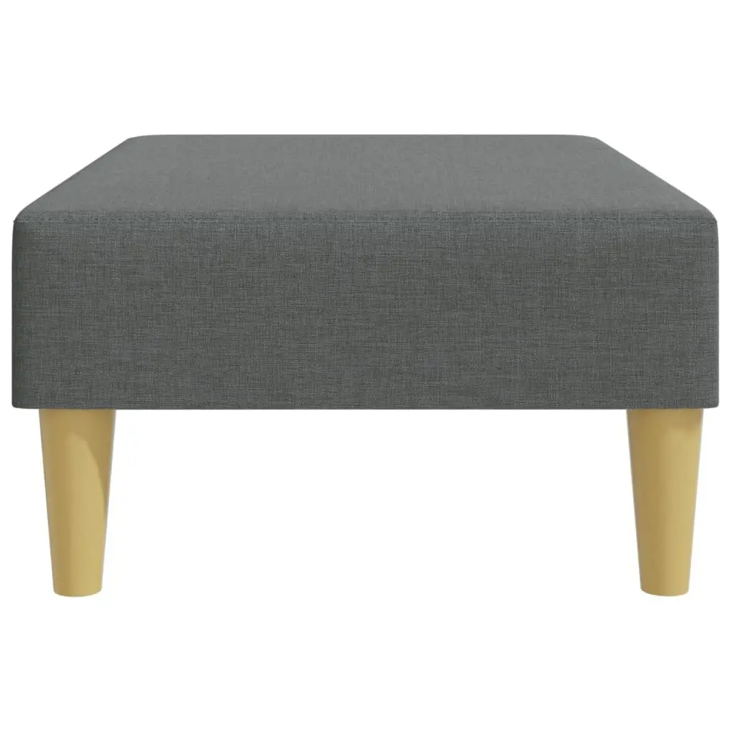 Dark Grey Fabric Footstool