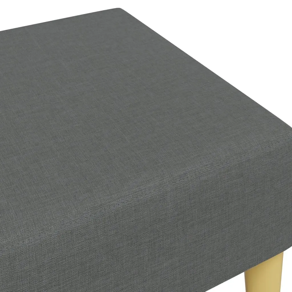 Dark Grey Fabric Footstool