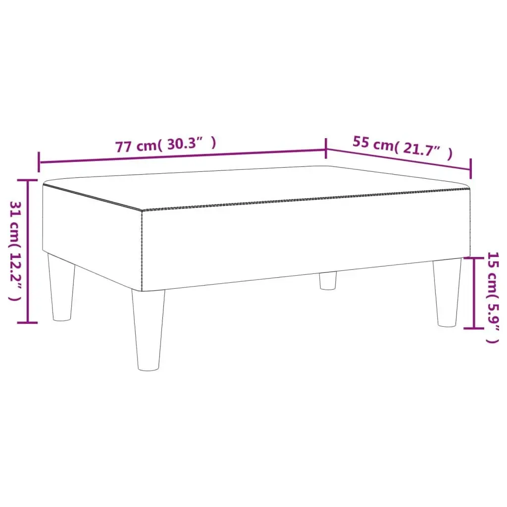 Dark Grey Fabric Footstool