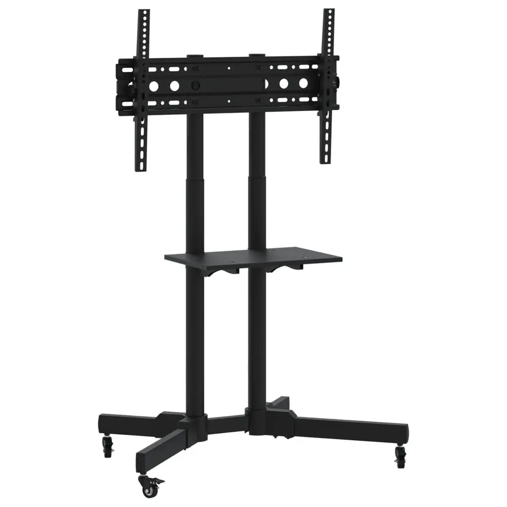 TV Stand on Wheels Height Adjustable for 32-70 Inch Screens Black