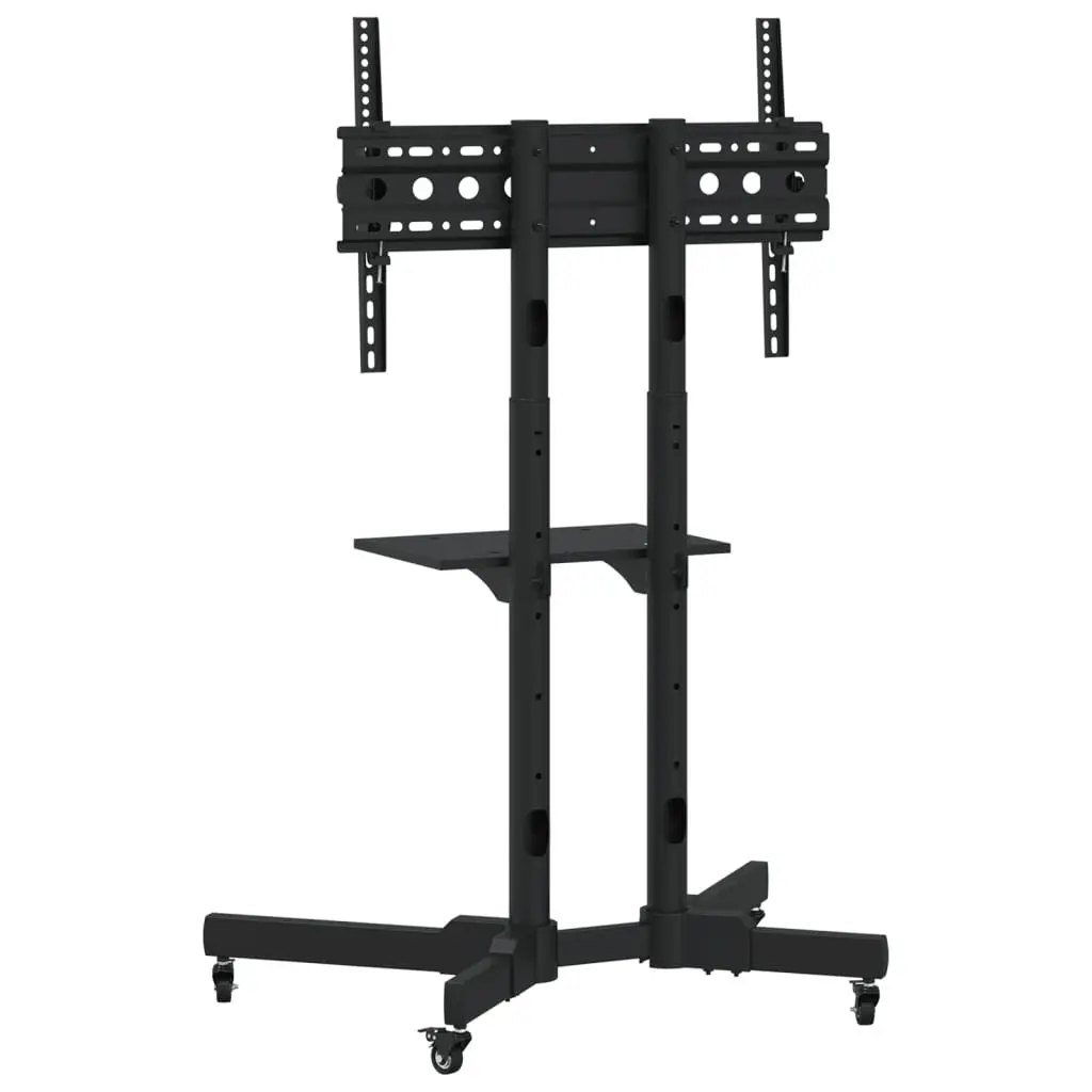 TV Stand on Wheels Height Adjustable for 32-70 Inch Screens Black