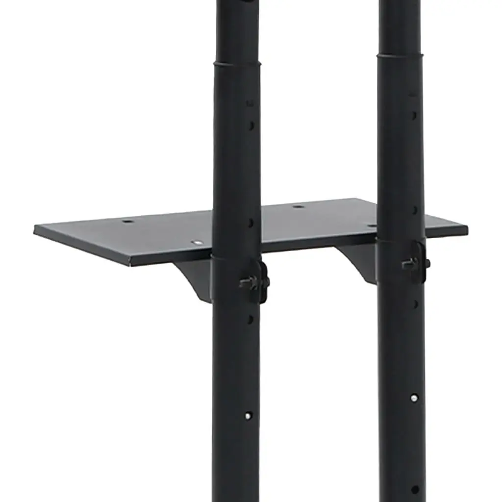 TV Stand on Wheels Height Adjustable for 32-70 Inch Screens Black