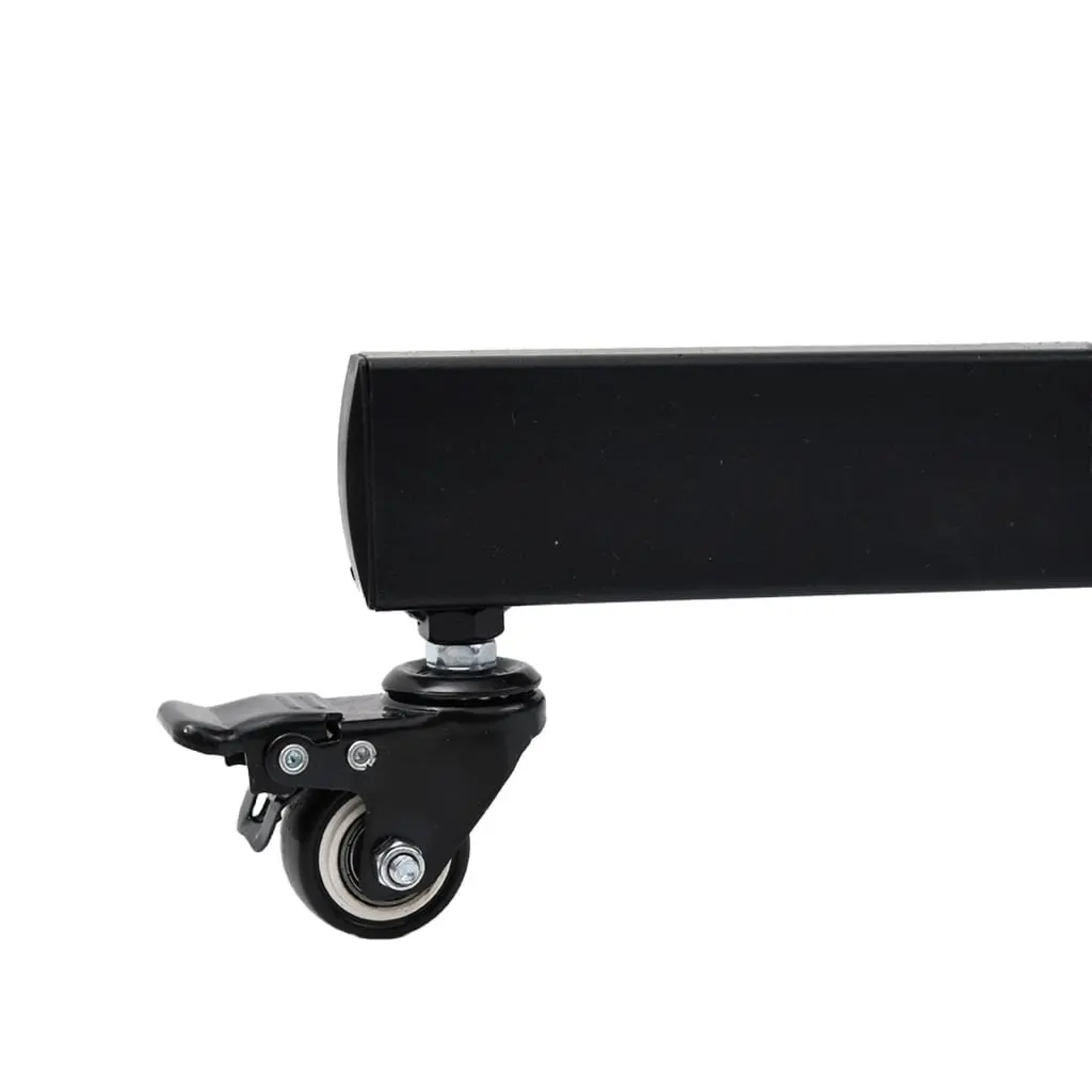 TV Stand on Wheels Height Adjustable for 32-70 Inch Screens Black