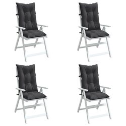 Reassuring Highback Chair Cushions 4 pcs Anthracite for Comfort