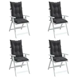 Reassuring Highback Chair Cushions 4 pcs Anthracite for Comfort