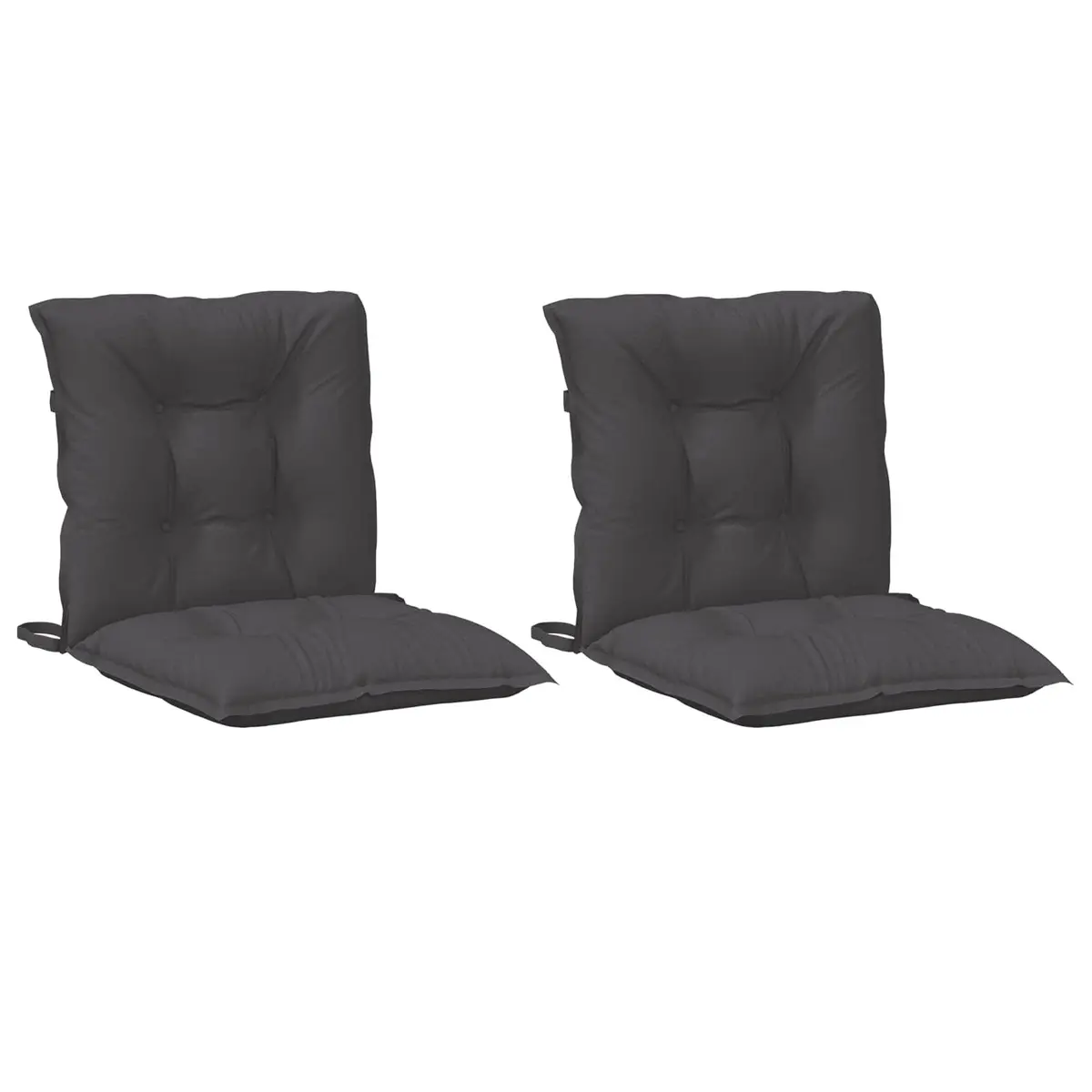 Lowback Chair Cushions Outdoor Indoor 100 x 50 x 7 cm Anthracite 2pcs