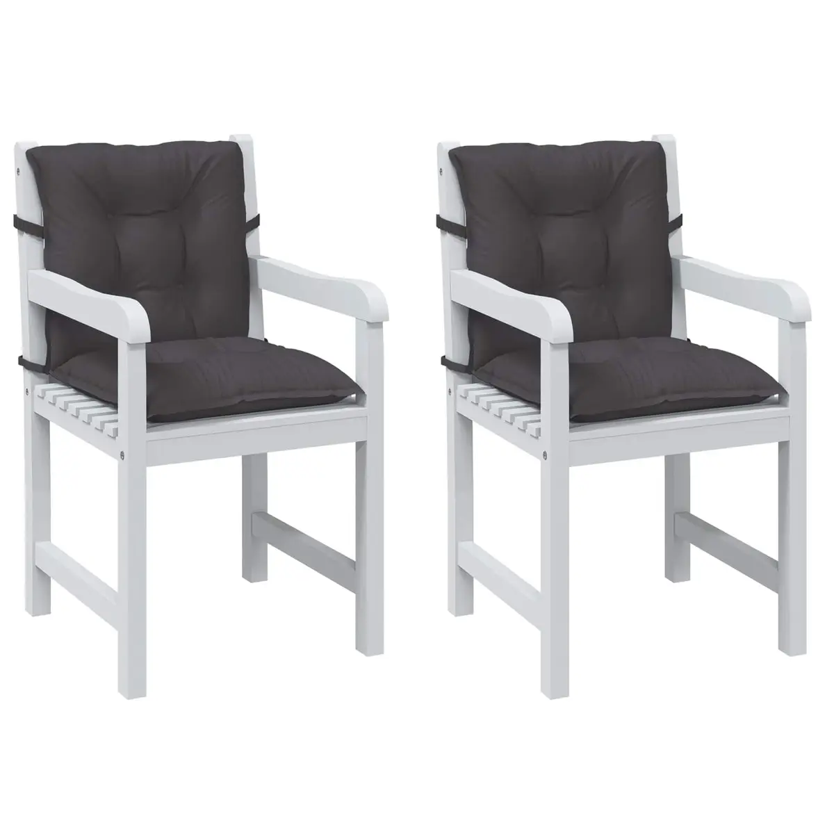Lowback Chair Cushions Outdoor Indoor 100 x 50 x 7 cm Anthracite 2pcs
