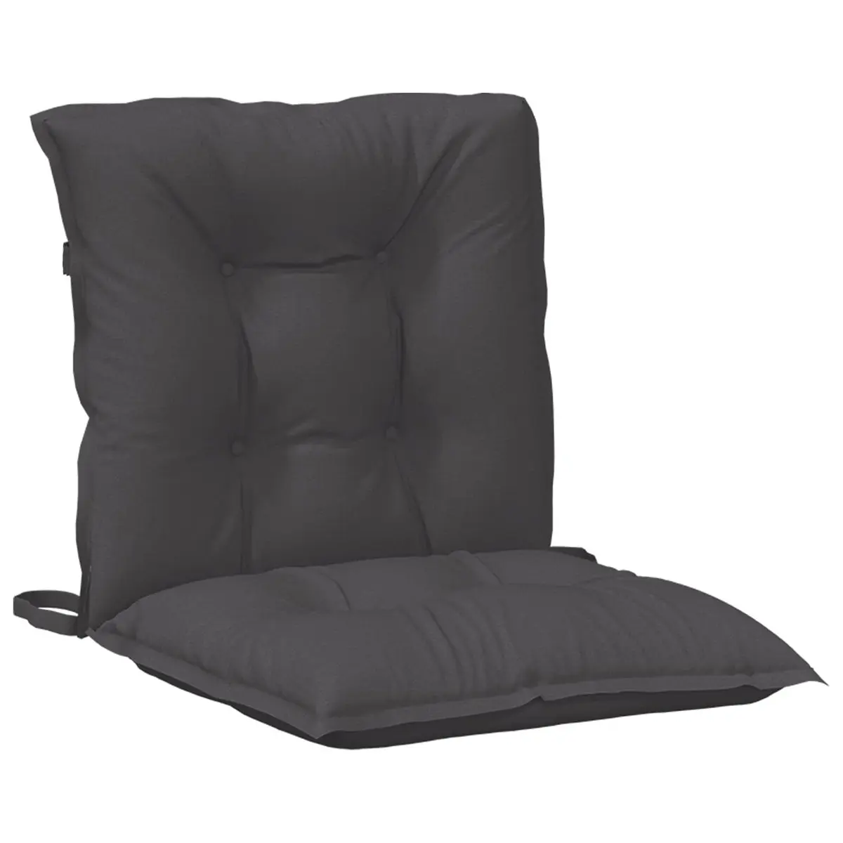 Lowback Chair Cushions Outdoor Indoor 100 x 50 x 7 cm Anthracite 2pcs