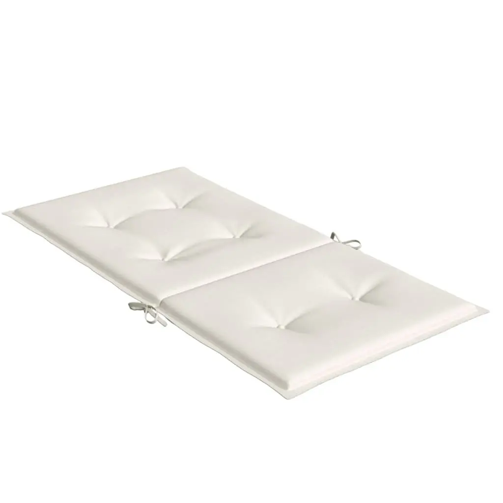 Cream Seat Pad Cushions 4 Piece Lowback Chair Indoor Outdoor Garden Patio