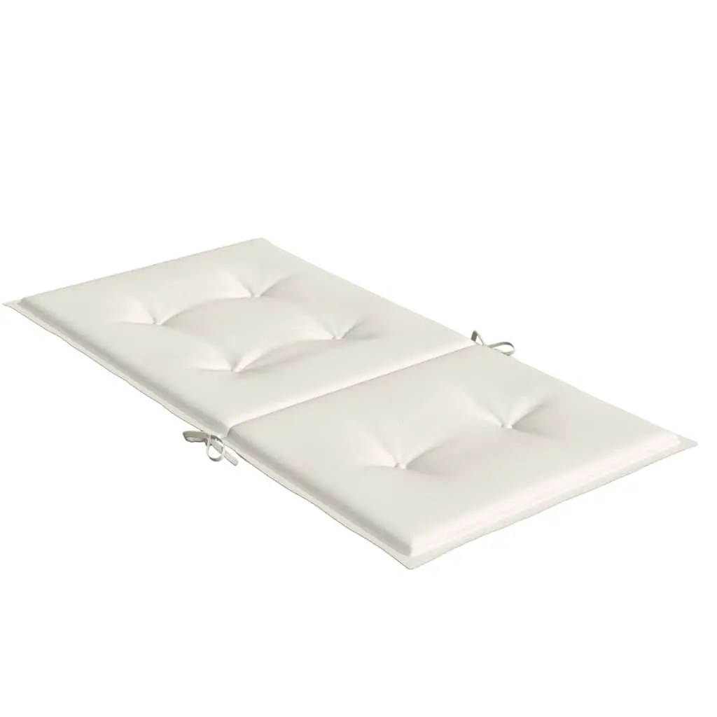 Lowback Chair Cushions Outdoor Garden Patio Furniture Seat Pads 100 x 50 x 4 cm Cream 6 Piece