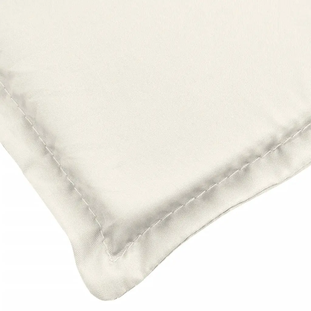 Lowback Chair Cushions Outdoor Garden Patio Furniture Seat Pads 100 x 50 x 4 cm Cream 6 Piece