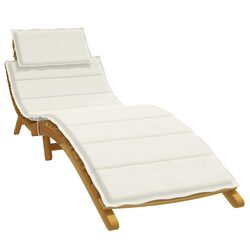 Cozy Cream Sun Lounger Cushion, Built for Comfort