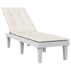 Comfortable Cream Deck Chair Cushion for Your Outdoor Needs