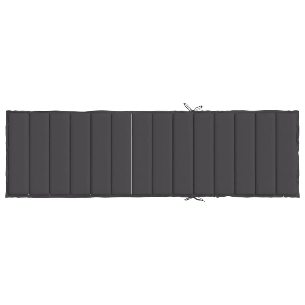 Sun Lounger Cushion Outdoor Garden Patio Chair Pad 200x60x4cm Anthracite