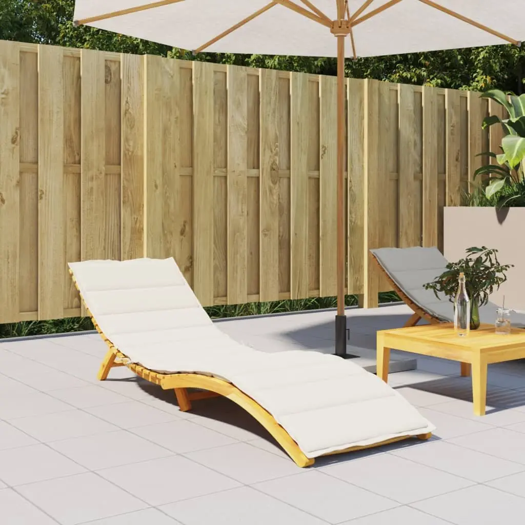 Sun Lounger Cushion Outdoor Garden Patio Furniture Pad 200x70x4cm Cream