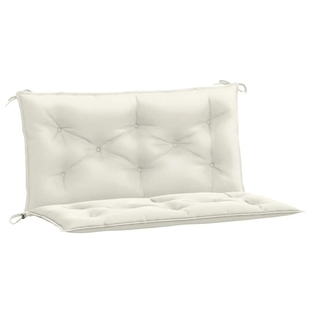 Garden Bench Cushions Outdoor Seating Pad 100 x 50 x 7 cm Cream 2 Pieces
