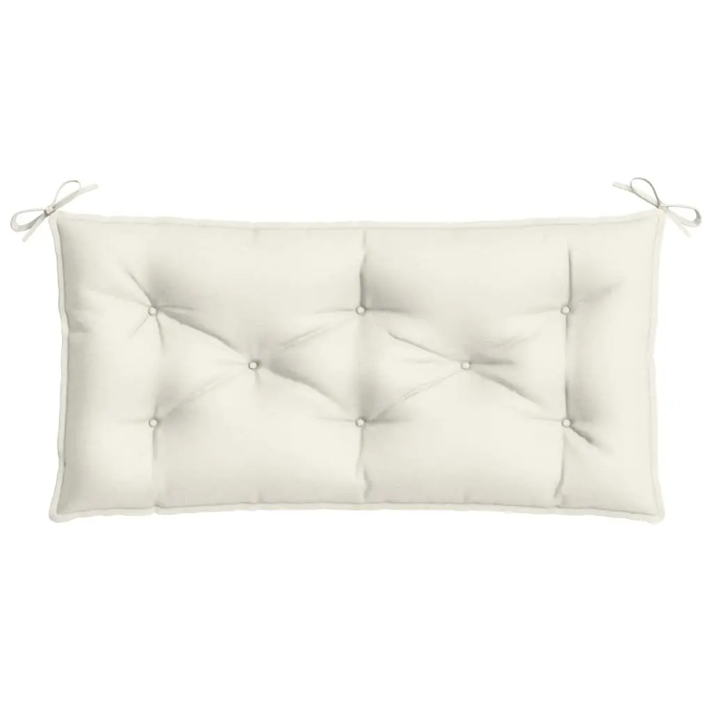 Garden Bench Cushions Outdoor Seating Pad 100 x 50 x 7 cm Cream 2 Pieces