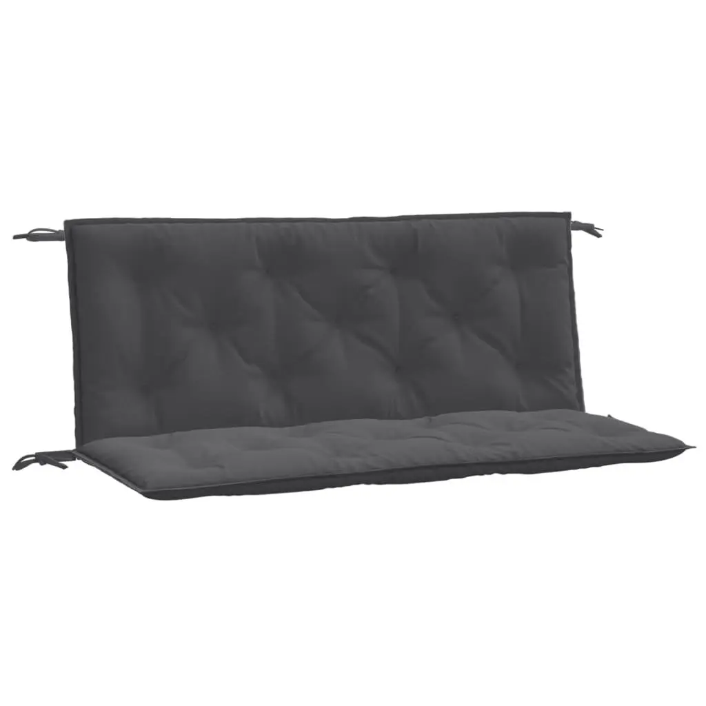 Garden Bench Cushions Anthracite Outdoor Seating Pad 120x50x7cm 2 Pieces