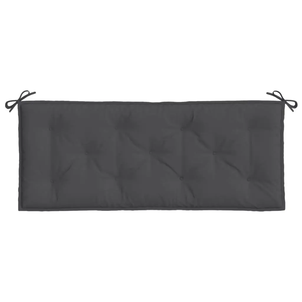 Garden Bench Cushions Anthracite Outdoor Seating Pad 120x50x7cm 2 Pieces