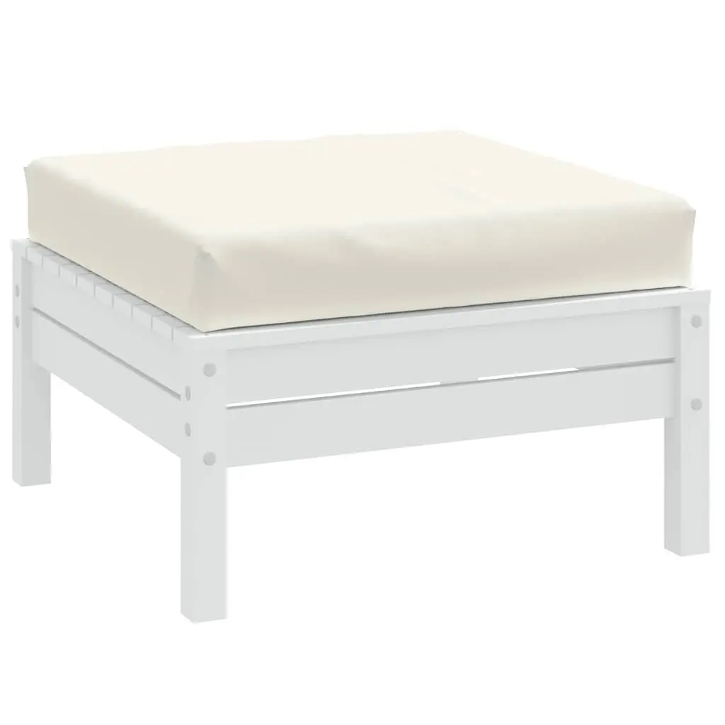 Pallet Cushion Outdoor Garden Sofa Seat Pad 60x60x9.5 cm Cream Foam Filled